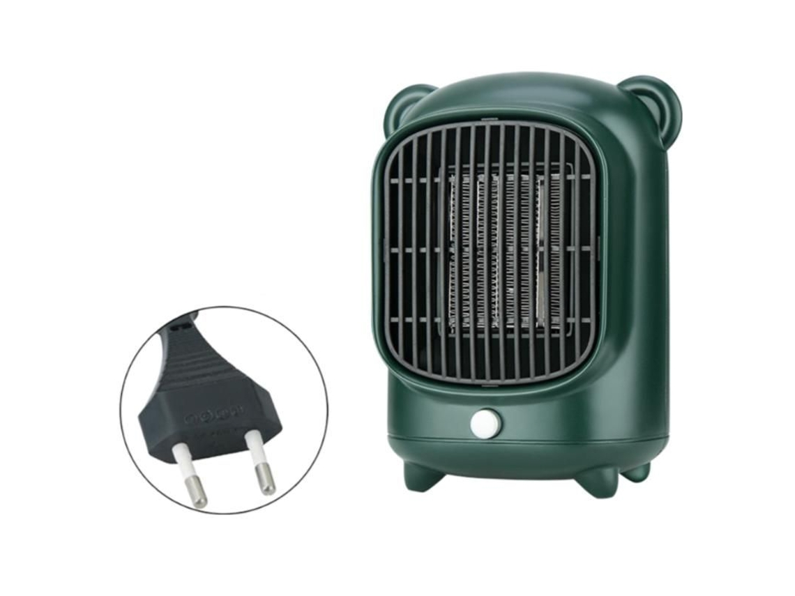 Calefactor Portátil, Económico Y Silencioso De 500 W Con Protección Contra Sobrecalentamiento - Verde