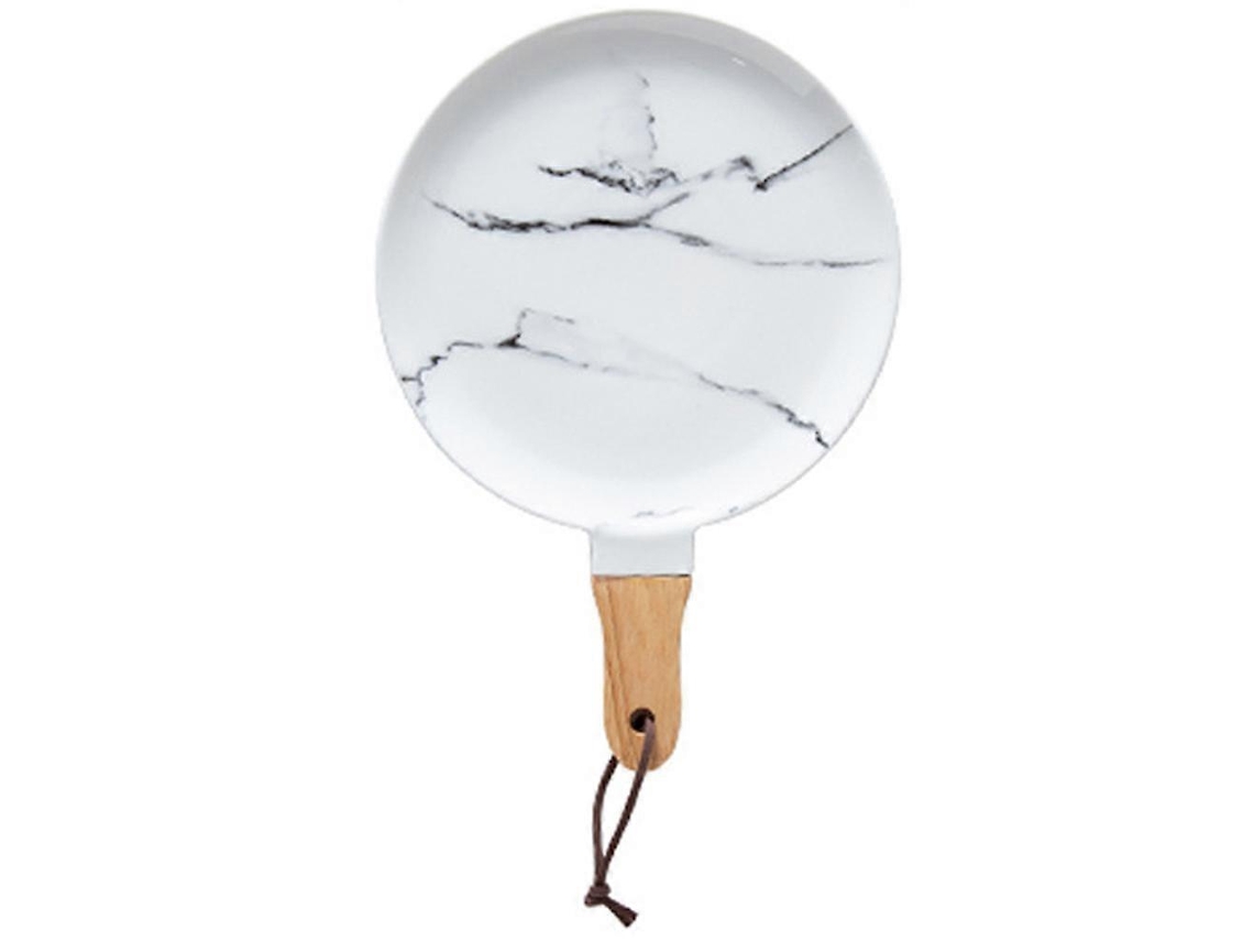 Elegante plato de cerámica para ensalada de frutas, tabla para pizza, 29x20cm, material natural, juego de 1.