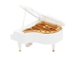 Mini Caja De Música Mecánica Con Piano Giratorio Retro, Decorativa, De Abs.