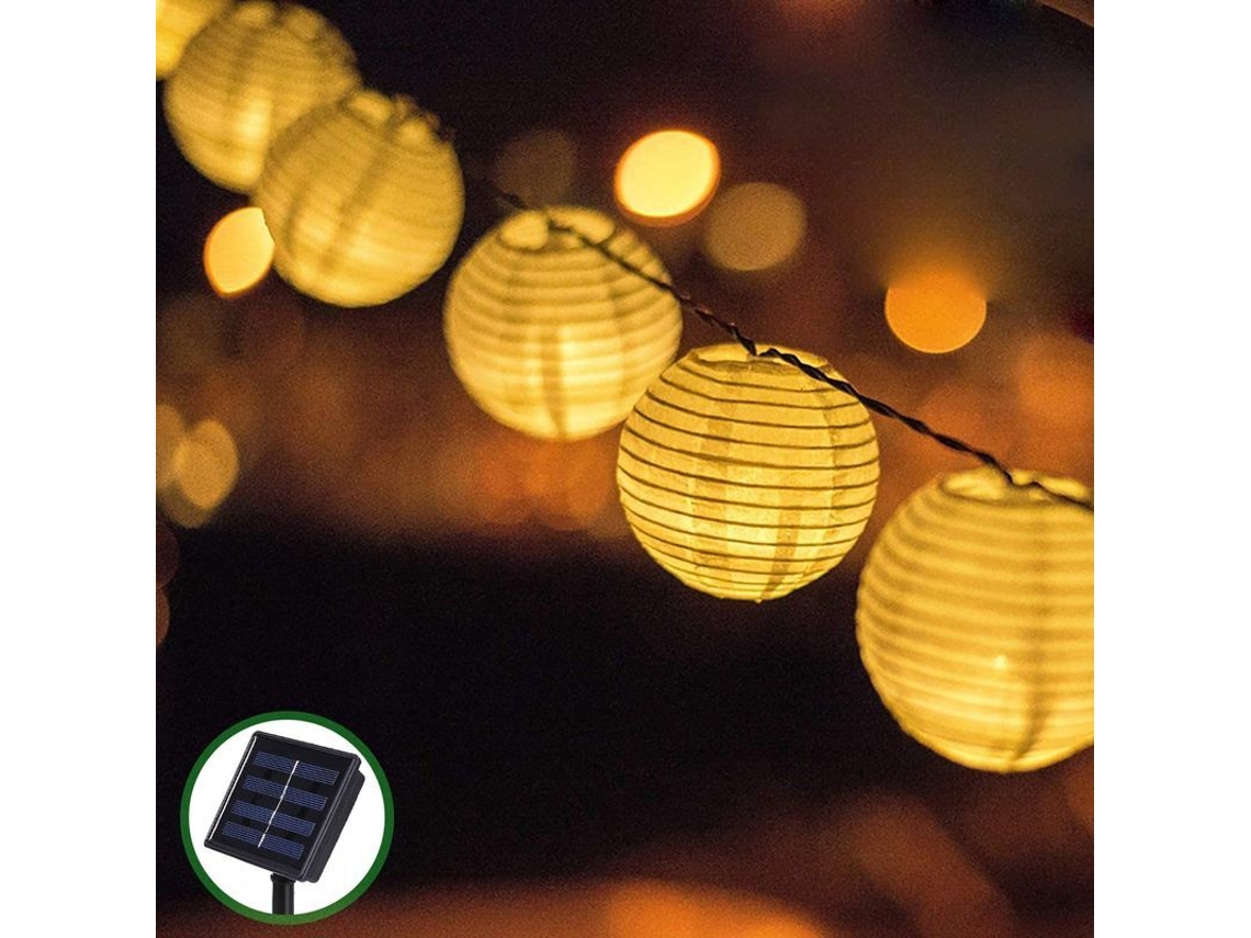 Luces Solares Exteriores Jardín 30 Led Linterna Impermeable Ip65 Luz Blanca Cálida Navidad Decoración