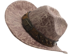 Sombrero Vaquero De Gamuza Estilo Western Para Hombre Y Mujer - Accesorio Para Fiestas Y Disfraces - Color
