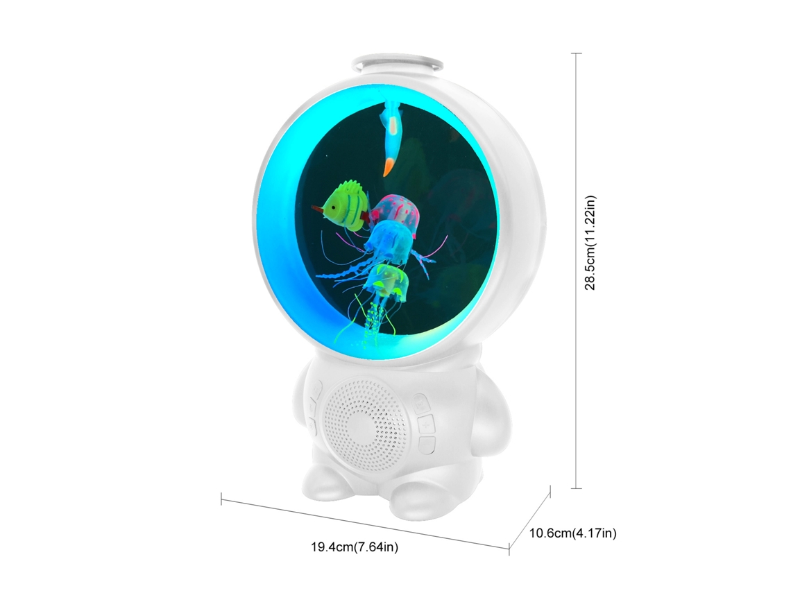 Altavoz Bluetooth MDUG con subwoofer, iluminación ambiental y calidad de sonido HiFi, blanco