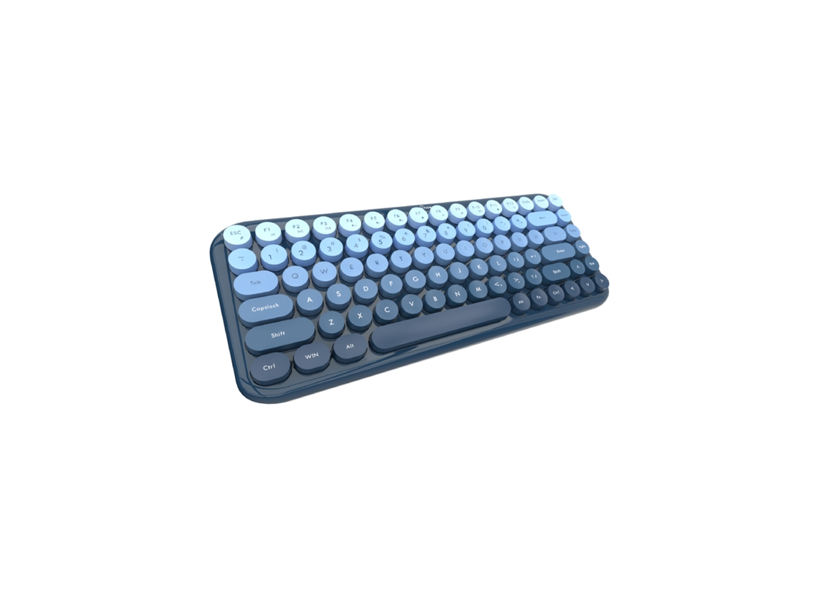Mini teclado inalámbrico para computadora, colorido, compacto, silencioso y portátil con Bluetooth.