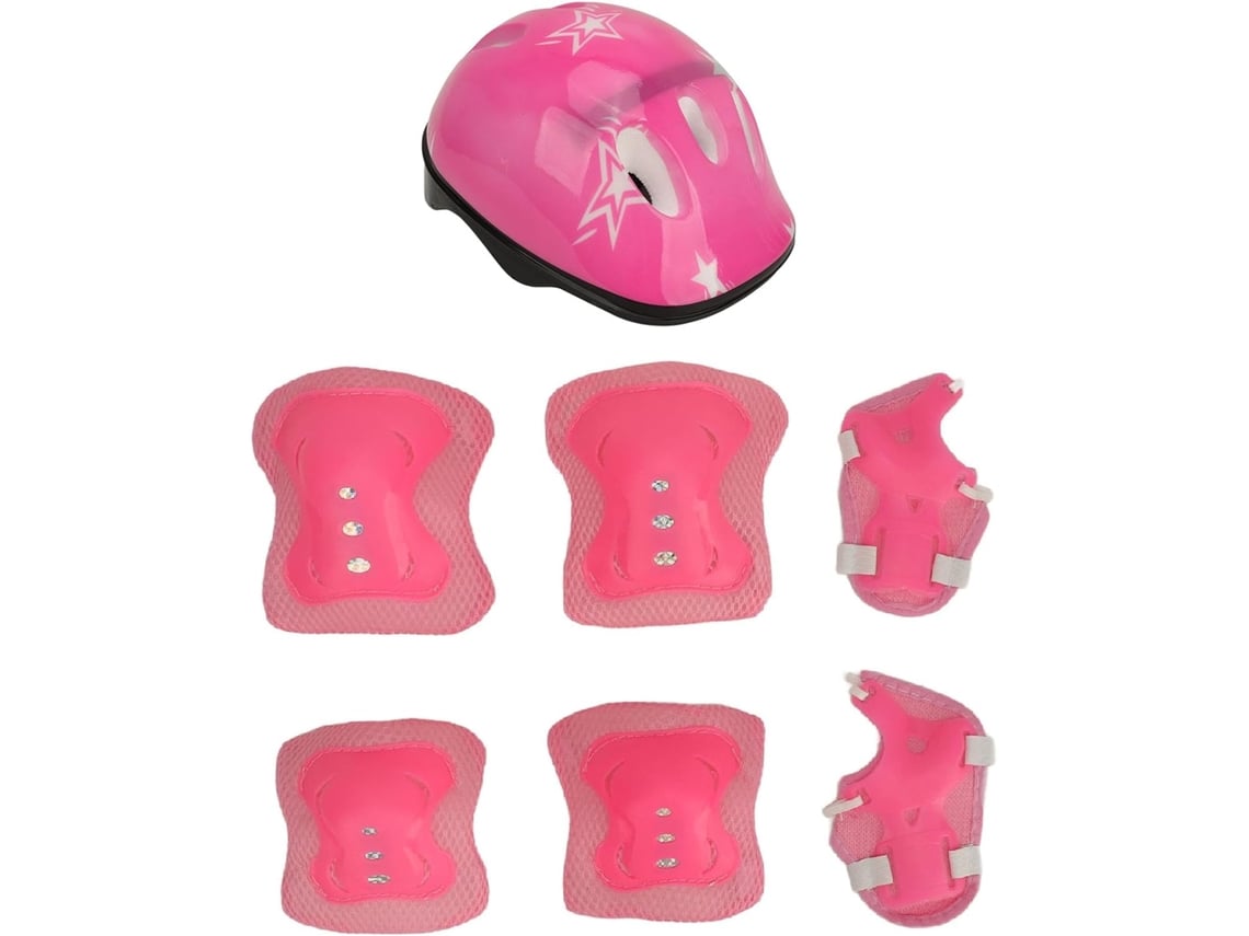 Casco De Bicicleta Infantil Con Rodilleras, Coderas Y Muñequeras, Ajustable Para Edades De 5 A 14 Años.