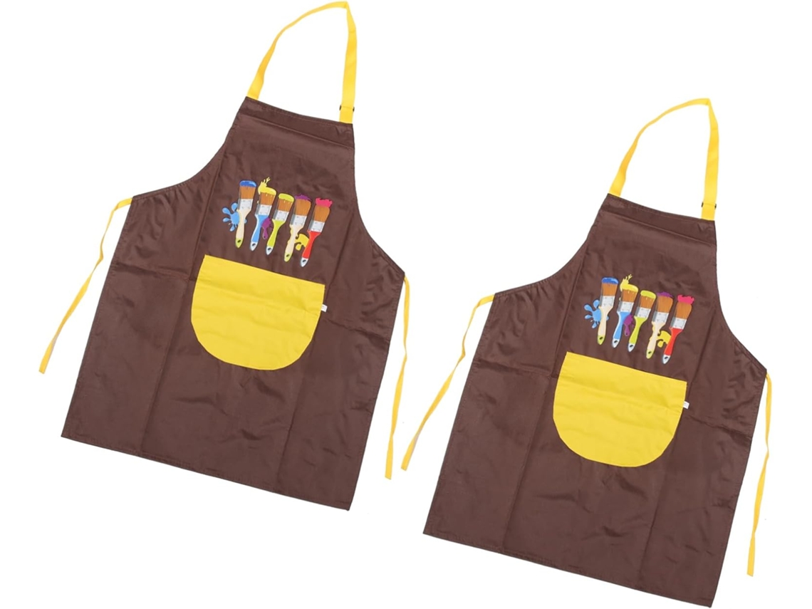 Conjunto De Delantales Impermeables De 2 Piezas Para Niños Y Niñas, Delantales Artísticos Para Pintar En La Cocina.