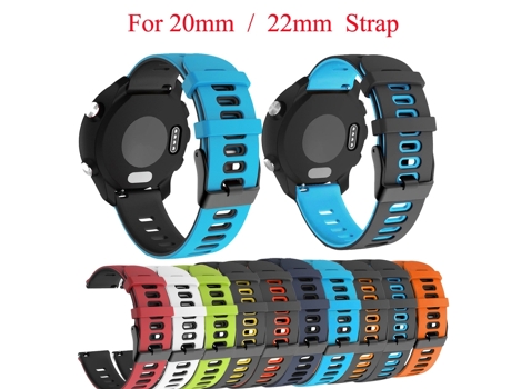 Correa de reloj inteligente para Samsung Galaxy Watch 46 mm 22 mm Silicona de colores mezclados (Naranja Blanco)