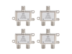 Divisor de cable coaxial que divide la señal de TV y conecta Internet
