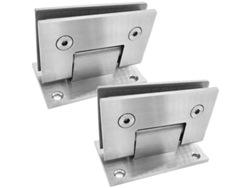 Nuevo Par De Bisagras De Acero Inoxidable De Alta Resistencia Para Puertas De Vidrio De Baño, Bisagras Fijas Bidireccionales Para Puertas De Vidrio (modelo 2025).