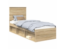Maison Exclusive - Estructura De Cama Con Cabecera Roble Sonoma 75 X 190 Cm