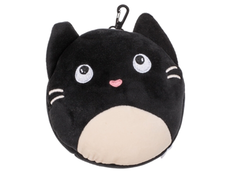 TIENDA EURASIA – Almohada de Viaje Infantil, Antifaz, 15x15x10 cm, Gato – 61/6853