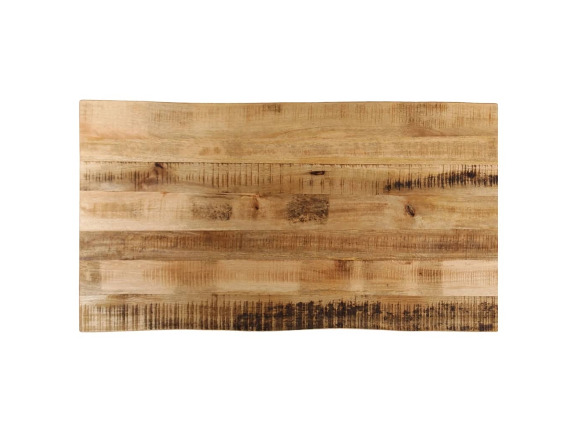 Tablero de mesa con borde natural, 100 x 60 x 2,5 cm, madera maciza de mango rugosa, DKD HOME DECOR
