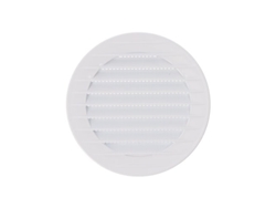 Rejilla De Ventilación Redonda Empotrable Con Mosquitera Fabricada En Abs De Color Blanco Ø9cm Ø12cm Edm