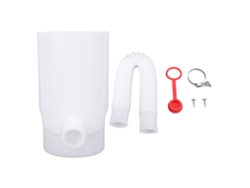 Sistema de recolección de agua de lluvia, desviación redonda, blanco, 10 cm