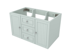 Mueble De Baño 78,5×46×46,8 Cm - 3 Cajones, Colgante, Moderno, Mucho Almacenamiento - Verde