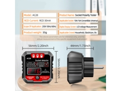 Probador De Enchufes Aneng Con Pantalla Lcd, 250 V, Detector Automático De Polaridad Y Fugas Eléctricas.