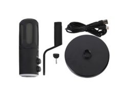 Micrófono dinámico cardioide con XLR, USB y RGB para podcasting