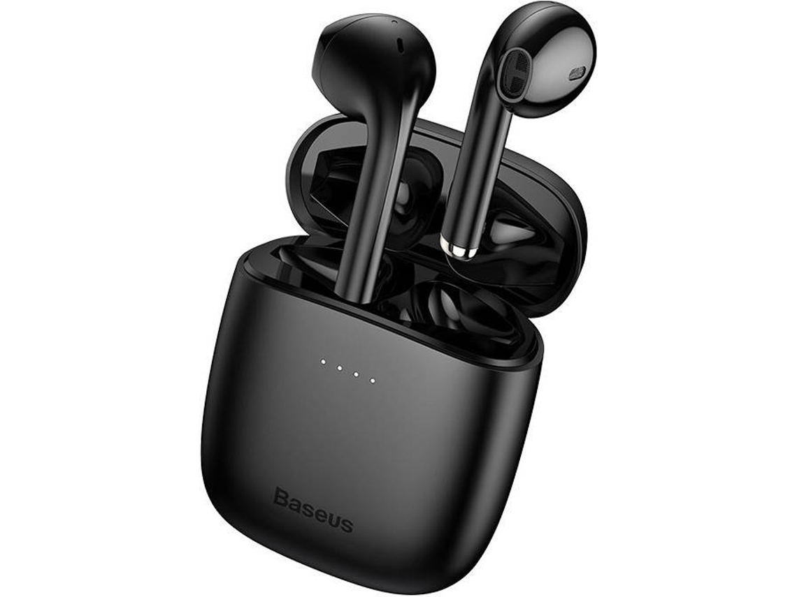Auriculares Bluetooth True Wireless BASEUS NGW04P-01 (In Ear - Micrófono - Noise Cancelling - Negro)