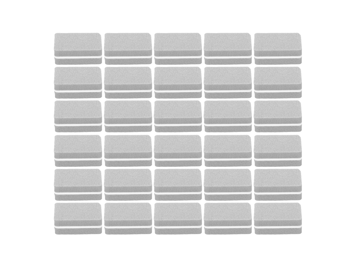 30 Mini Bloques Portátiles Profesionales Para Limar Uñas, Herramienta De Manicura, Color Gris.