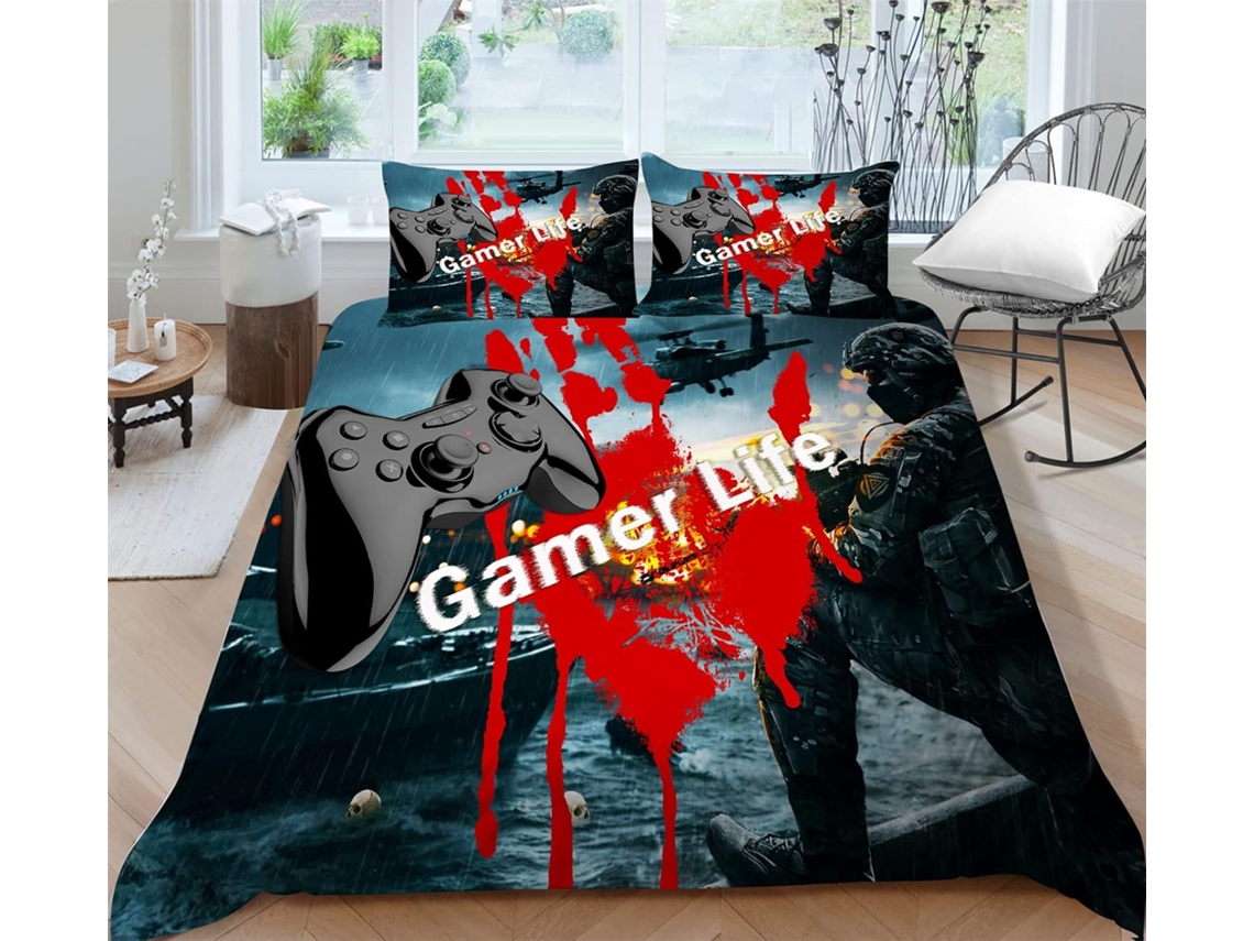 Juego Ropa Cama Niños Adultos Funda Nórdica Diseño Juego Almohada Color Material Microfibra Ropa 220 X 260 Cm