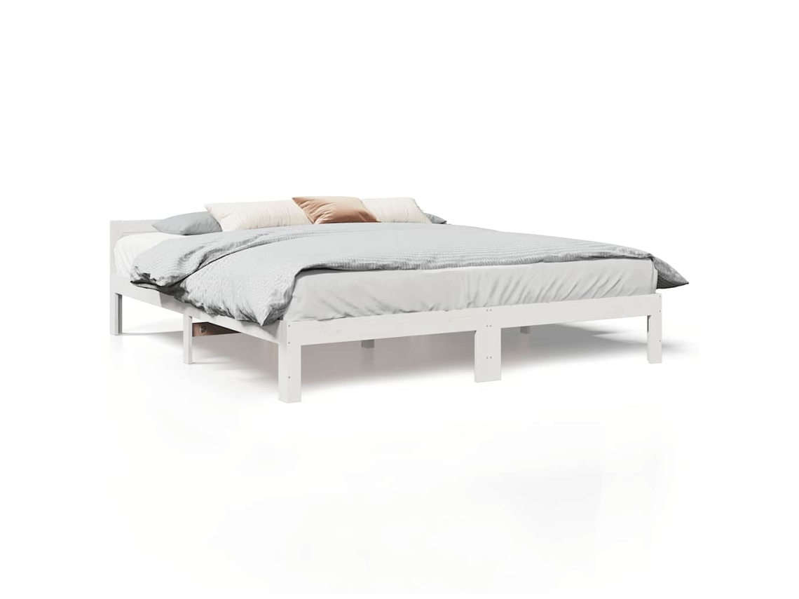 Maison Exclusive - Estructura De Cama Sin Colchón Madera Maciza De Pino 160x200 Cm