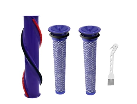 Kit de filtros de cepillo enrollable para Dyson V8, limpiador inalámbrico, barra de cepillo, rodillo, barredora robótica, accesorios para aspirador...