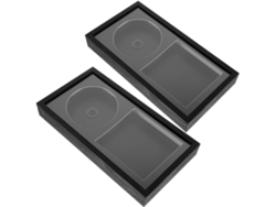 Soporte De Pared De 2 Piezas Para Cd, Estante Flotante De Acrílico Transparente, Juego De