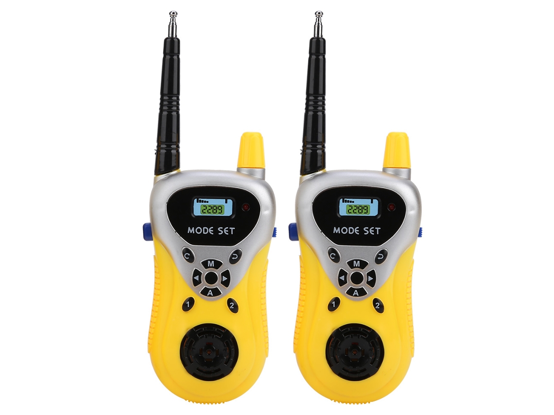 2 Radios Walkie-talkie De Largo Alcance Para Niños, Juguete, Regalo, Color Amarillo
