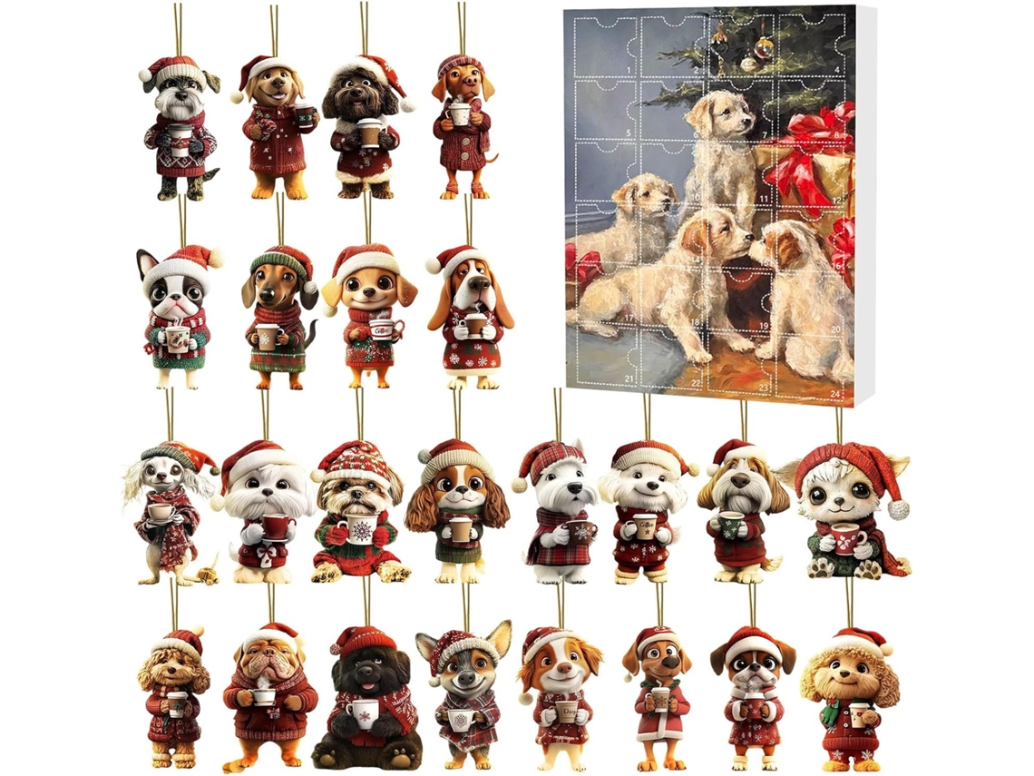 Juego de decoración para árbol de Navidad interactivo con cuenta regresiva, material duradero.