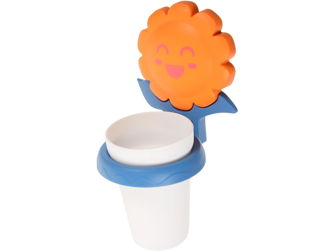 Soporte para cepillos de dientes montado en la pared Yarnow en plástico naranja, organizador ligero y práctico para el baño, viajes y