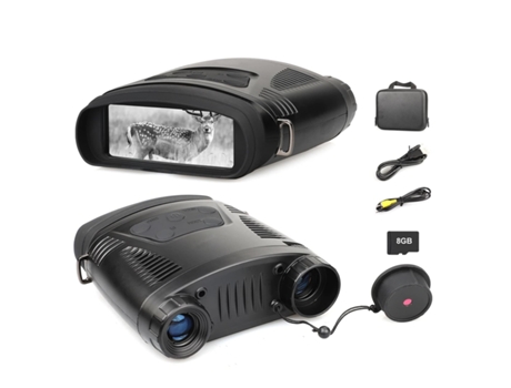 Monocular digital de visión nocturna con tarjeta 32G TF para caza y vida silvestre Negro-Negro YIZHOOD