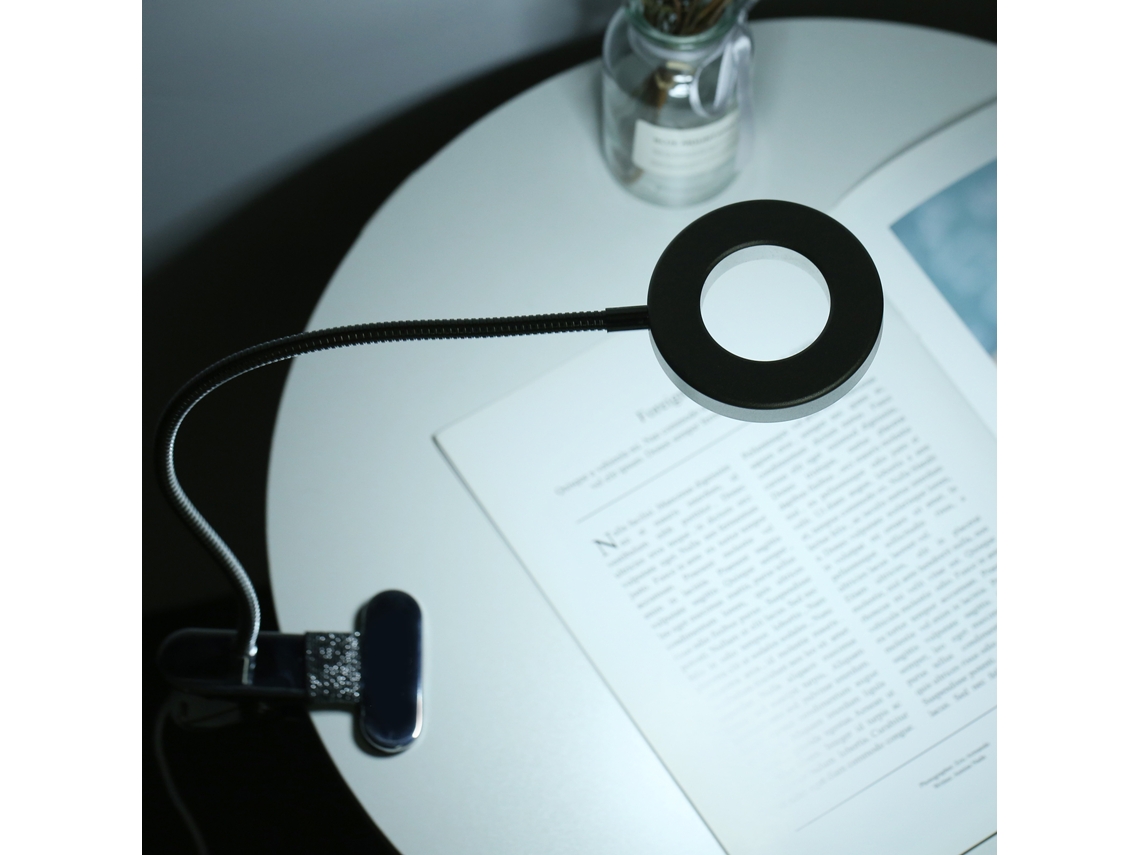 Lámpara De Escritorio Usb Con Clip, 48 Led, 3 Modos De Color, 10 Niveles De Brillo Y Rotación Flexible De 360° Para Lectura.
