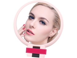 Espejo De Maquillaje Portátil Plegable De Doble Cara Con Aumento De 10x Para Baño Y Viajes.