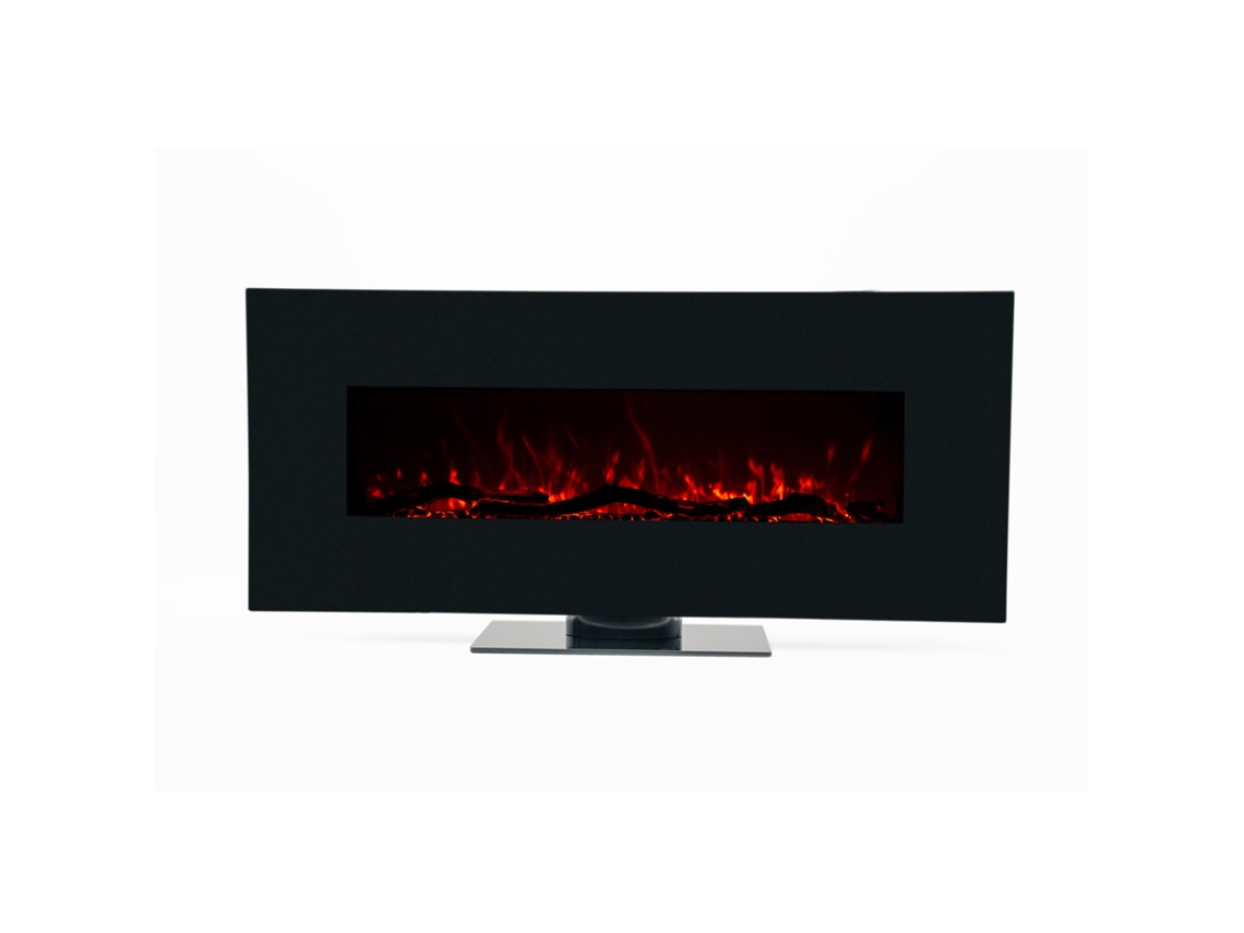 Chimenea eléctrica KEKAI Minesota 1600 W 84 x 26 x 53 cm - Negro de interiores