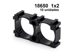 Soporte Baterías 18650 1x2 - 10 Uds