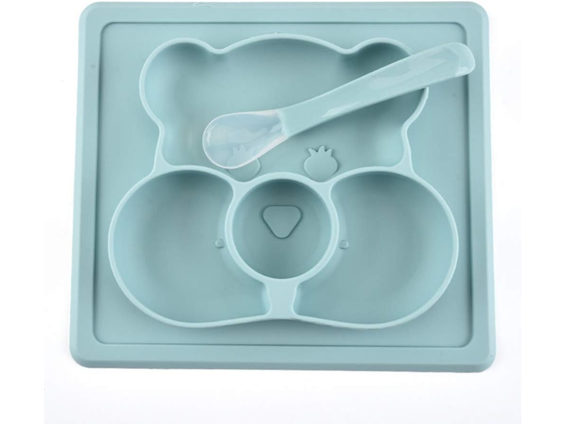 MEOIRUERY Juego de comedor para bebé cuidadosamente diseñado, platos de silicona divididos para niños pequeños con diseño extraflexible que se adhieren a las su