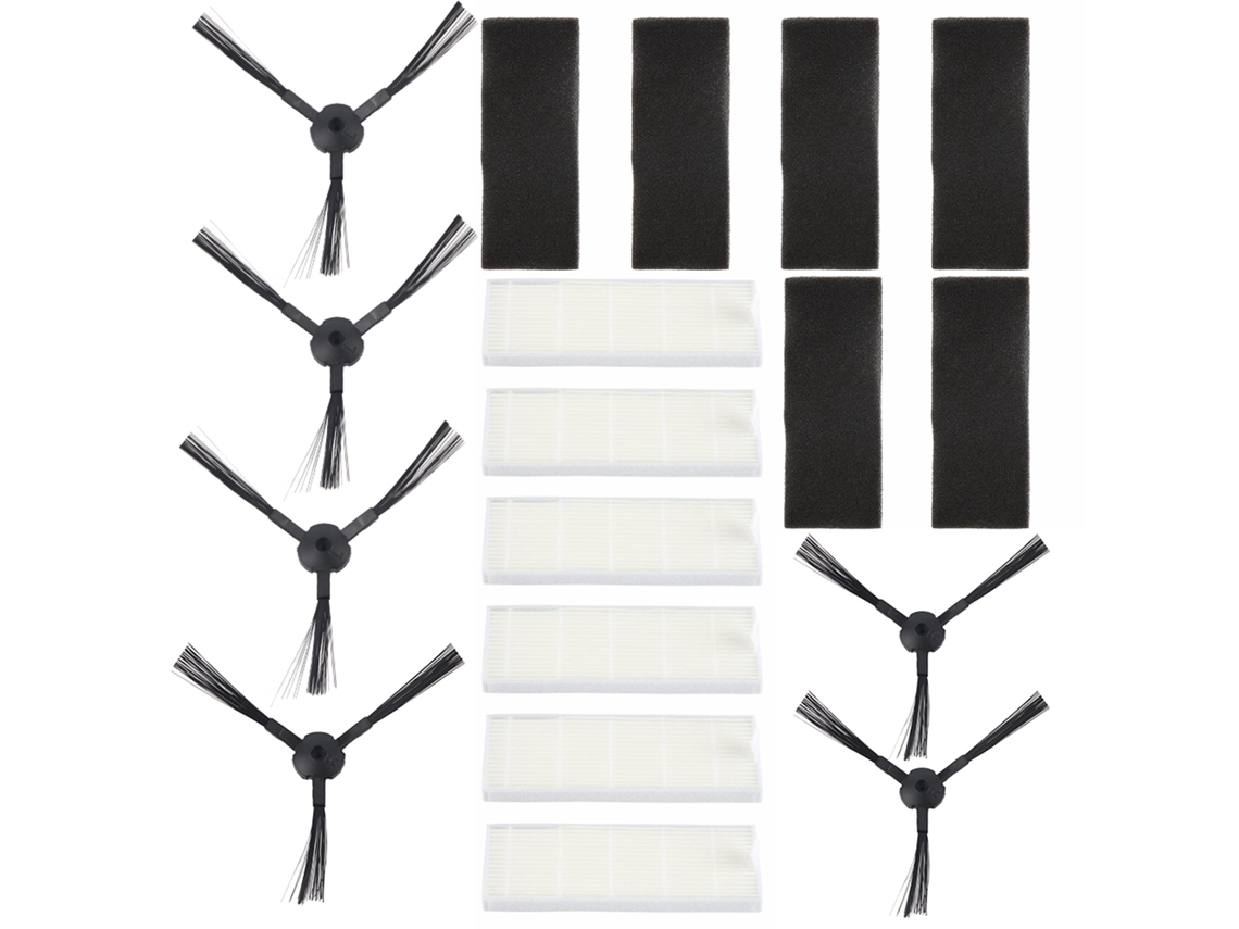 Kit De Repuestos Para La Aspiradora Robot Ilife A6, A4 Y A4s: Cepillos Laterales Y Filtros Hepa.