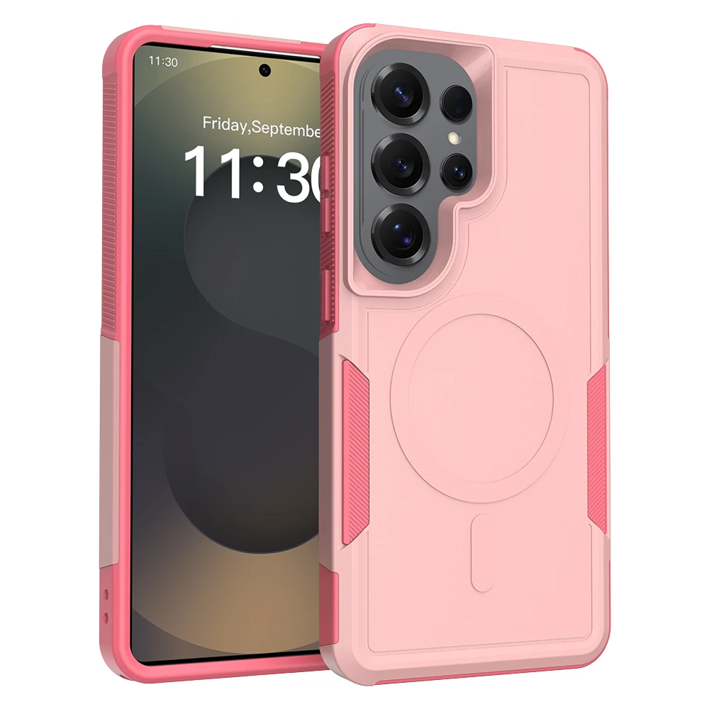 (rosa, Galaxy S26) Funda Protectora Resistente A Golpes Magsafe Para Samsung