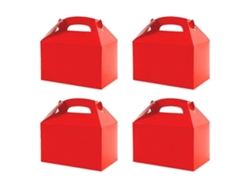 50 cajas blancas para regalos de fiesta, cajas de dulces con asas, bolsas de papel para galletas, modelo Gable B Hengjian