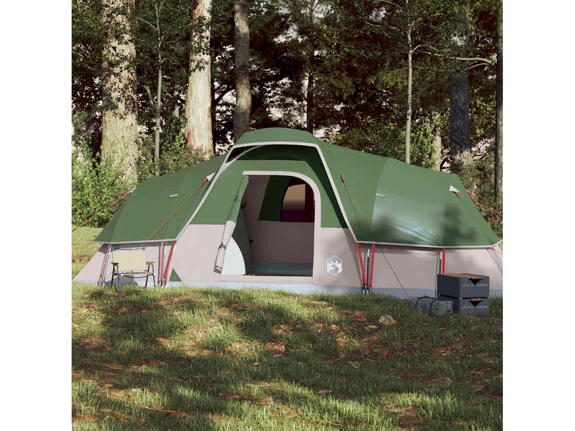 Tienda de campaña familiar impermeable tipo domo para 11 personas, color verde Wsd166222 Lovely Home