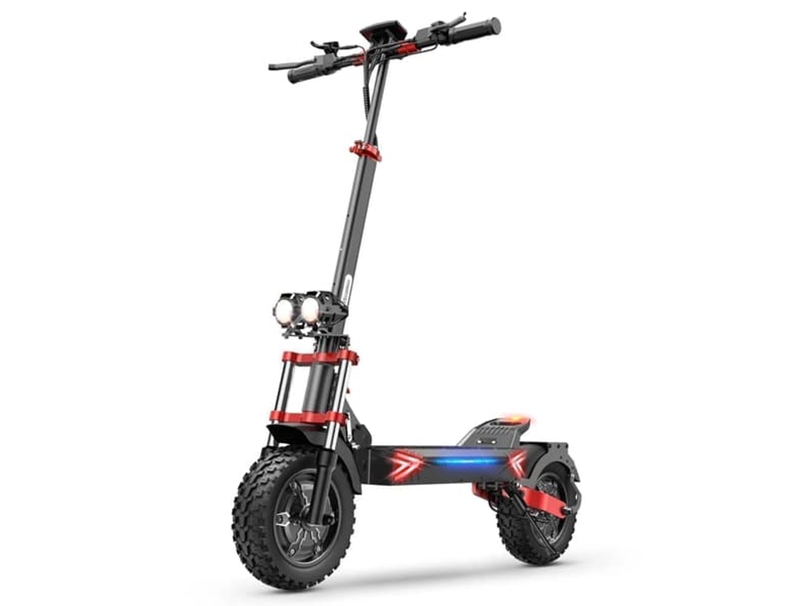Patinete eléctrico Iscooter IX8 todoterreno con doble motor de 1200 W, autonomía de 60 km, neumáticos de 12 pulgadas y capacidad de carga de 150 kg.