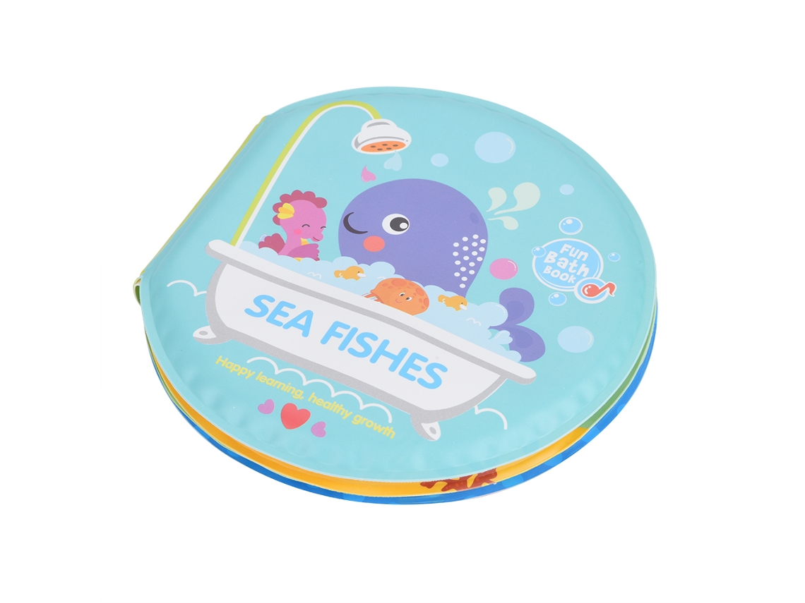 Ats-libro De Baño Impermeable Para Bebés Libro De Tela Infantil Aprendizaje Temprano Dibujos Animados Juguetes Divertidos Peces Marinos