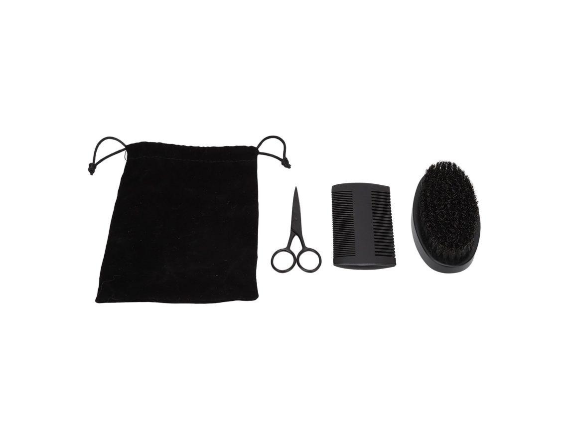 Kit De Cuidado De Barba Con Tijeras - Regalo Ideal Para Hombres Con Peine, Cepillo Y Bolsa De Almacenamiento