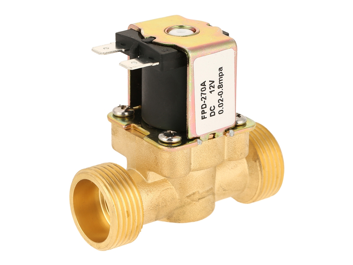 2026velora-válvula Solenoide Eléctrica De Latón Nc G3/4 Para Agua Dc12v 1pc