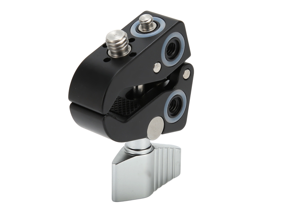 Soporte De Abrazadera Súper Resistente Para Cámara Con Roscas De 1/4 Y 3/8 De Pulgada Para Rótula De Mini Dslr