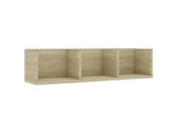 Estantería de pared para CD, 75x18x18 cm, Derivados de madera de roble, MAISON EXCLUSIVE