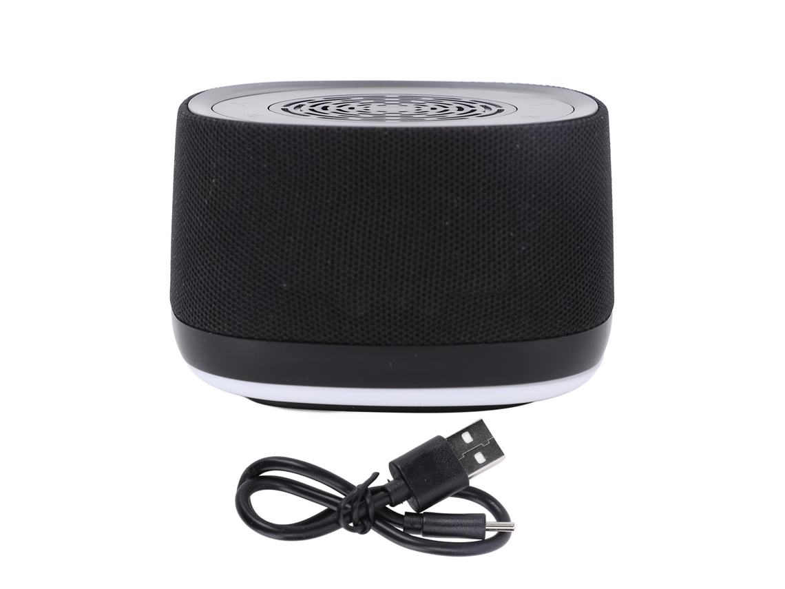 Máquina De Ruido Blanco Para Dormir, 14 Sonidos Relajantes, Bluetooth 5.4, Recargable, Luz De Respiración, Para Adultos Y Bebés, Color Negro.