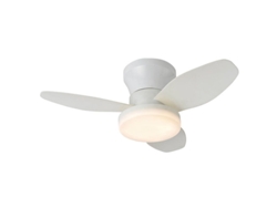 Ventilador de Techo Tauros Blanco/Blanco 3 Aspas 48W Led 3000-4000-6000K Alt.18Xd.70Cm FERRIMEX