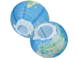 Farolillos Colgantes De Papel Con Forma De Globo, Juego De 2, Decoración Estable Y Creativa.
