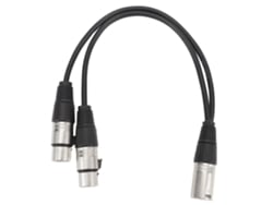 Adaptador Divisor En Y Para Cable De Micrófono Xlr Macho A Dos Xlr Hembra, 0,3 M