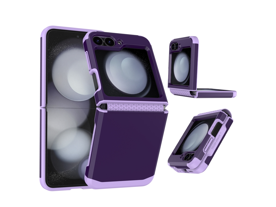 Funda Armadura Plegable Profundo para Samsung Galaxy Z Flip 5 SIURN Morado